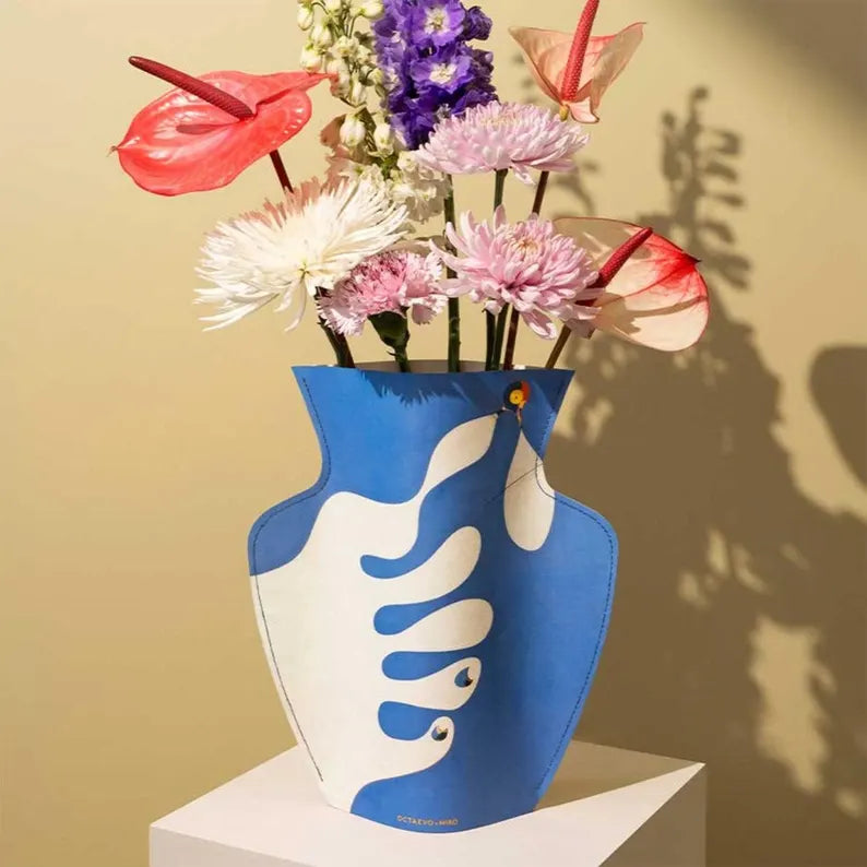Miro Paper Vase - Blue